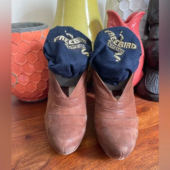 Anthropologie Suede “Carapace” Platform Wedge Ankle Booties - Picture 2 of 9